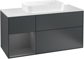 V&B Waschtischunterschrank Finion in Mattblau lackiert, Breite: 120 cm, Tiefe: 50,1 cm, Höhe: 50,1 cm - Bild 1