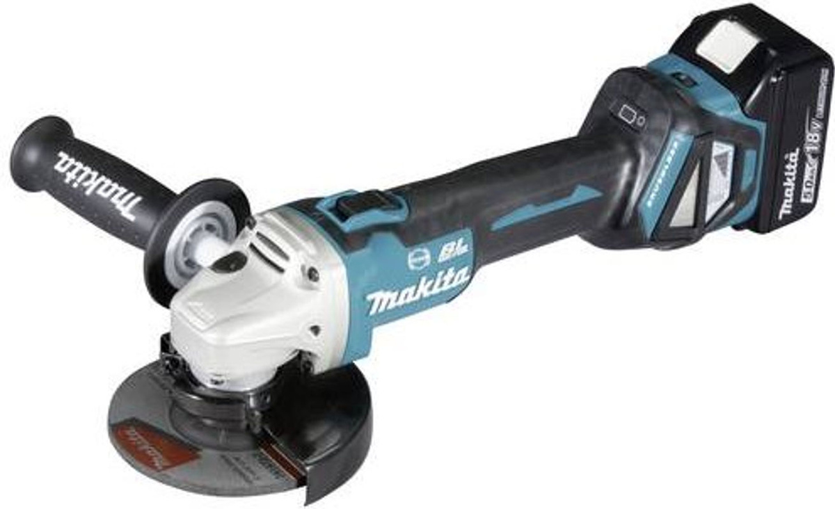 Makita Akku-Winkelschleifer DGA513RTJ 18 V mit 125 mm Scheibendurchmesser, 2 Akkus und Ladegerät im MAKPAC Koffer - Bild 2