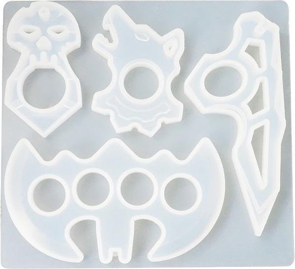 HC DIY Katzenkrallenring-Set, Silikonform, Schlüsselanhänger, Anhänger, Epoxidharzform white - Bild 1