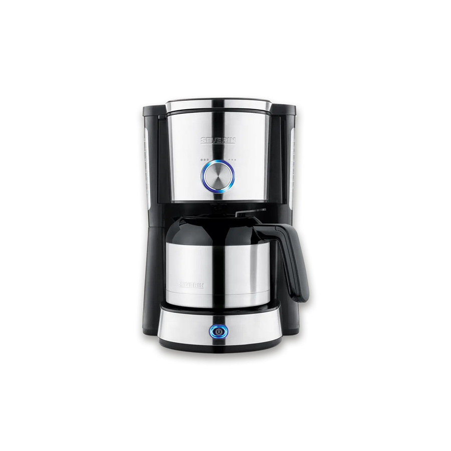 Severin KA 4845 TypeSwitch Filterkaffeemaschine mit Edelstahl-Thermoskanne, Schwarz/Silber, B: 30 cm, H: 33,8 cm, T: 23,5 cm - Bild 1