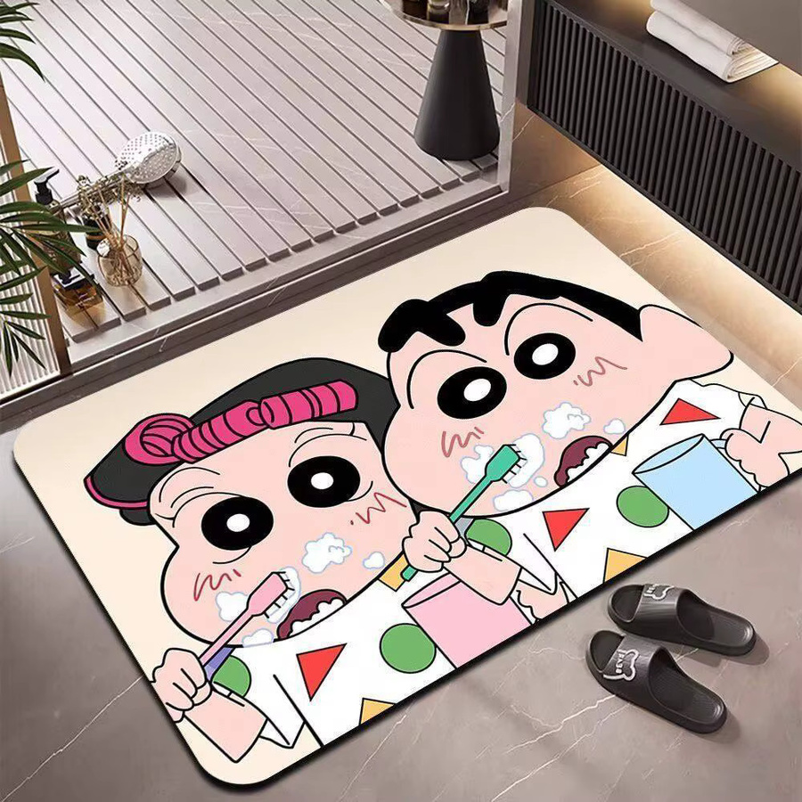 Saugfähige Crayon Shin-Chan Badematte aus Kieselgur von 52TOYS, rutschfest und rechteckig, Mehrfarbig - Bild 1