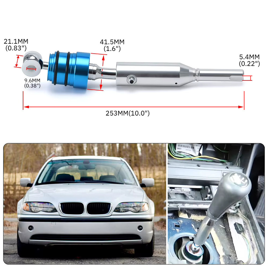 PQY Quick Shift Short Throw Shifter Präzisions-Sportschieber für BMW E30 E36 E39 E46 M3 M5 3 Serie in Blau - Bild 2
