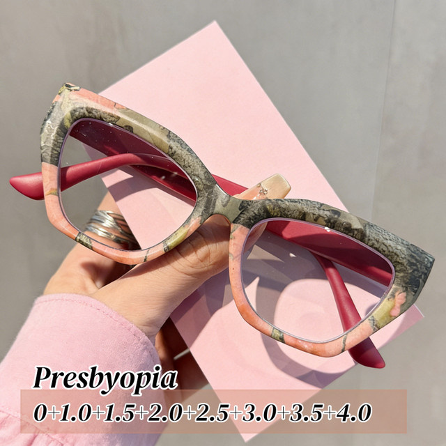 DIXSG Lesebrille Cat-Eye, Vollrand, Kunststoff, Multicolour, Unisex - Bild 1
