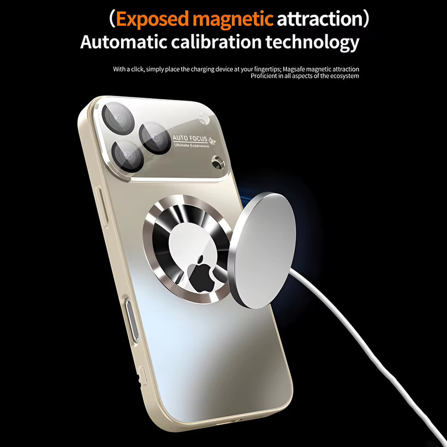 Modische Titan-Magnet-Handyhülle für Apple iPhone in Pink mit Kameraobjektivschutz - Bild 5