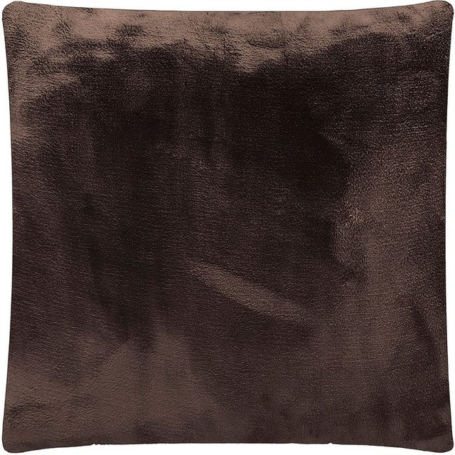 GÖZZE Premium Cashmere-Feeling Dekokissen in Braun, B/T/H: 50 x 50 x 50 cm - Bild 1