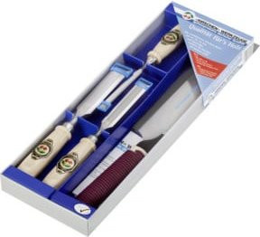 Kirschen Stechbeitelsatz mit Weißbuchenheft und Japan-Handsäge, 4-teilig, Multicolor - Bild 1