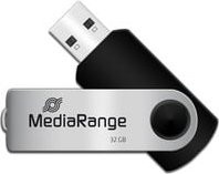 MediaRange USB Stick MediaRange Serie, 32 GB, USB 2.0, Drehkappengehäuse, B: 11 mm, T: 11 mm, H: 56 mm, schwarz-silber - Bild 3