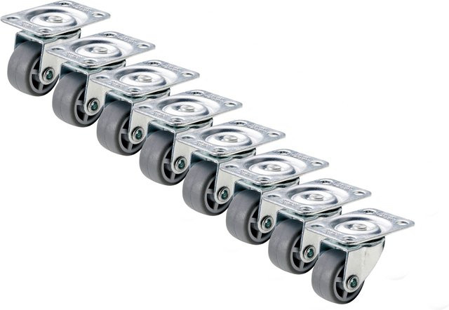 Parkside Mini-Lenkrollen 8er Set in Silber - Bild 1