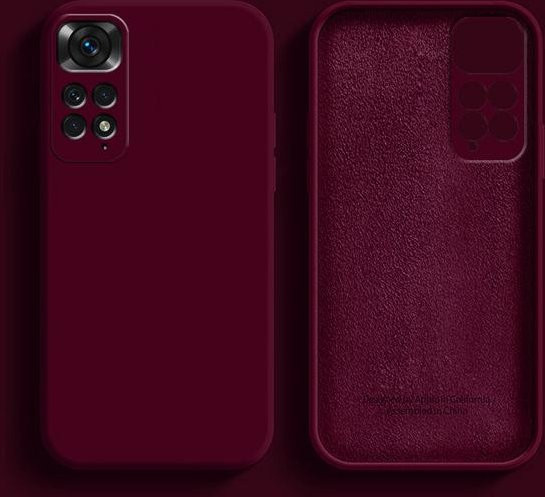 Luxus Flüssigsilikon Soft Cover für Xiaomi Redmi Note 13 Pro 5G 12 11 10 Pro 5G 11s in Weinrot - Bild 1
