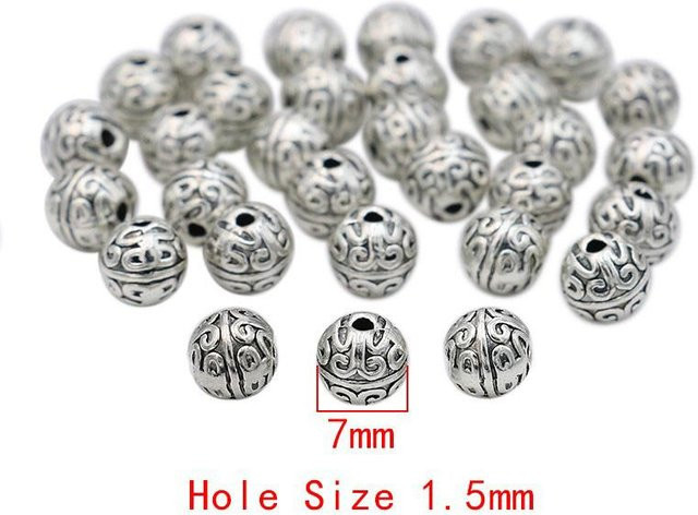 Binchi Outdoor Product Abstandshalter Perlen, Lebensbaum, Silberplattiert, 9mm, Unisex - Bild 1