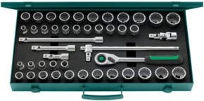 Stahlwille Steckschlüsselsatz Nr.50MA/39/6QR 1/2" (12,5mm) 45-teilig in Silber - Bild 1