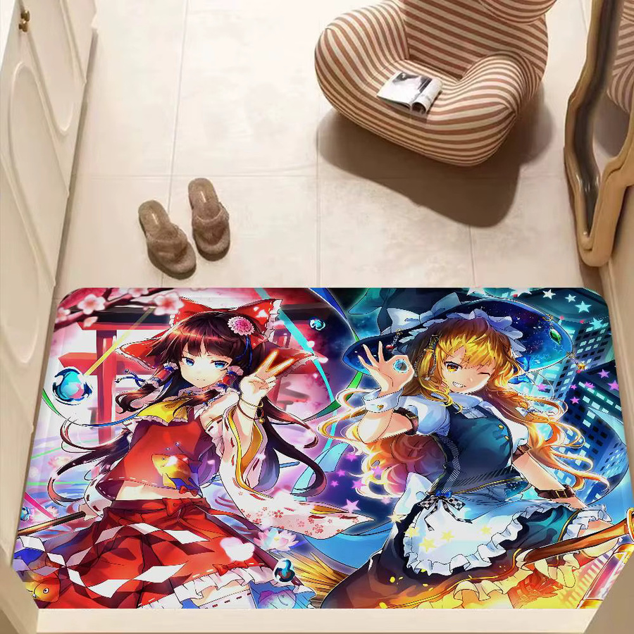 Touhou Project Bodenteppich mit Streifenmuster, rutschfest und wasserabsorbierend, Mehrfarbig, B: 60 cm, T: 40 cm - Bild 4