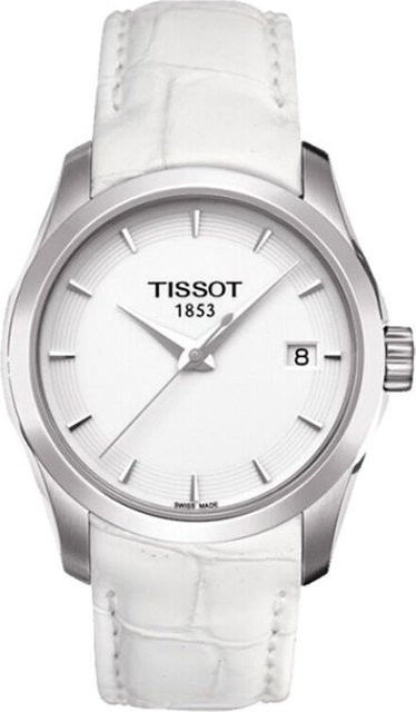Tissot Armbanduhr, Quarz, Edelstahlgehäuse, 32 mm, Lederarmband, Damen - Bild 1