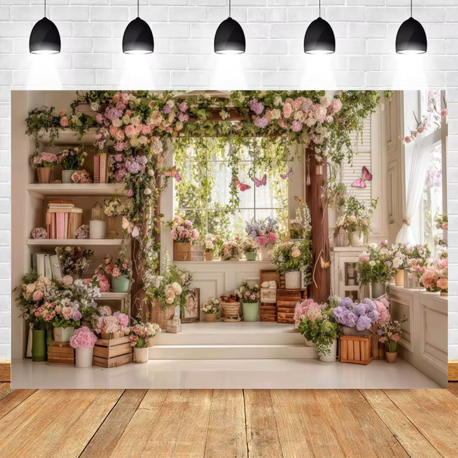 Yeele Fotohintergrund mit floralem Blumenmuster in Multicolour für Babypartys und Porträtfotografie - Bild 2