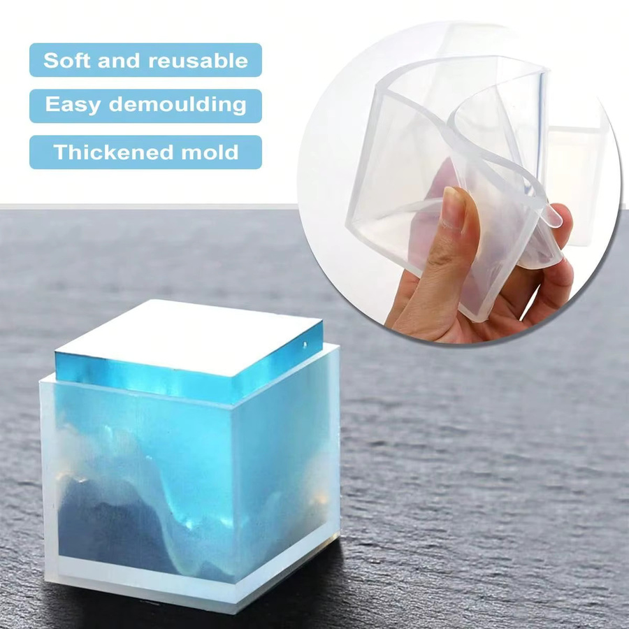 Leeseph Transparente Silikon-Würfelform für DIY-Harz, Kerzen und Seife - Bild 2