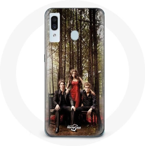 Samsung Galaxy A40 Hülle Vampire Diaries Literarische Serie in Schwarz und Multicolour - Bild 1