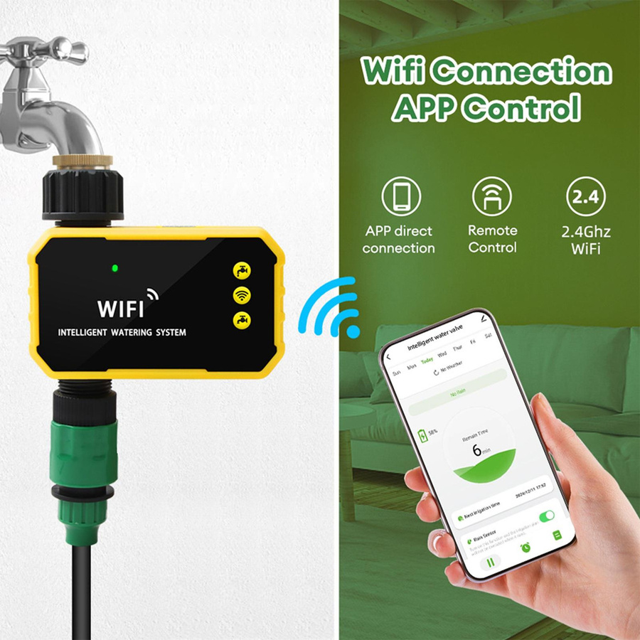 Smarte mfySpace Solar Pflanzenbewässerung mit Regensensor, digitalem Anzeigebildschirm und App-Steuerung via WLAN - Bild 4