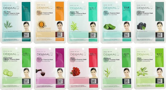 Dermal Collagen Essence Beauty Mask, Serum, 10 Blätter, Kollagen - Bild 1