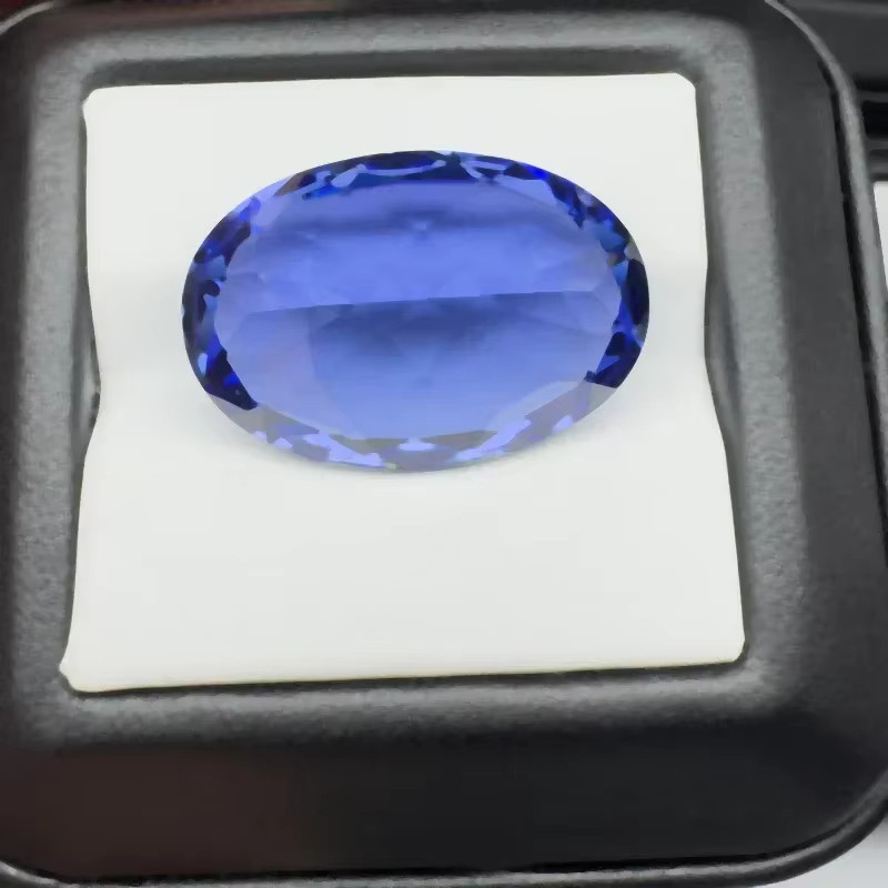 CHAOPAIZHIWU Saphir, Königsblau, Oval geschliffen, 15x20mm, Laborgezüchtet - Bild 2