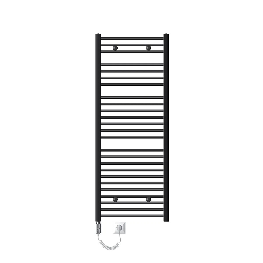 Elektrischer Badheizkörper LuxeBath Anthrazit gebogen mit Heizstab 1200W, B/H: 60 x 150 cm - Bild 3