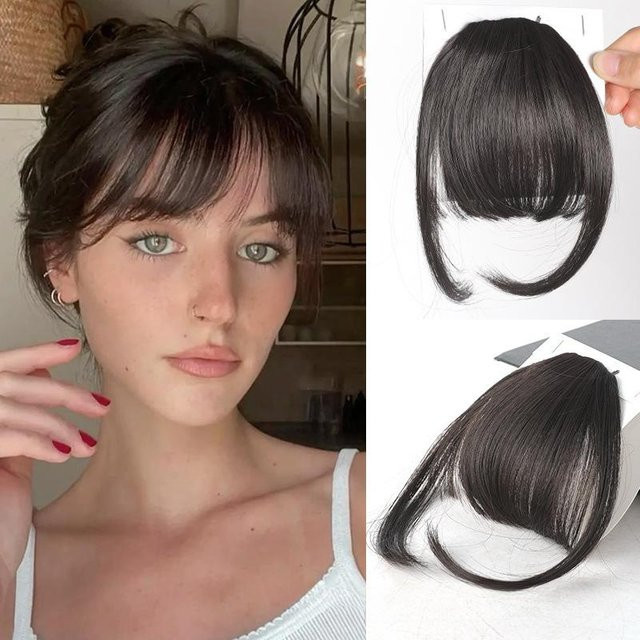 i-Beautiful Front-Airbangs-Perücke Haarteil für Damen, White - Bild 1