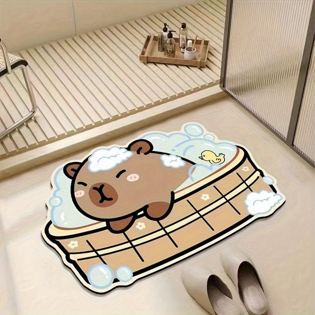 VIKAMA Cartoon-Bär Teppich in Multicolour für Küche, Badezimmer, Schlafzimmer und Wohnzimmer - Bild 1