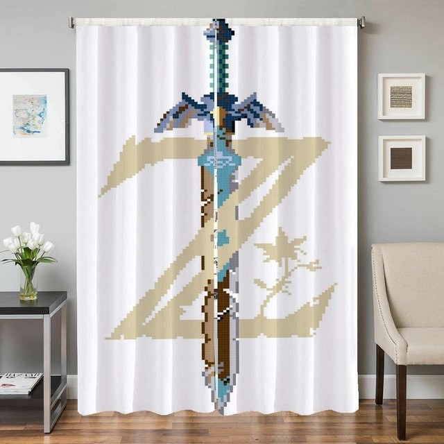 Zelda-a Verdunkelungsvorhänge für Küche und Wohnzimmer, 2er-Set, Farbe: Weiß, B: 50 cm, H: 70 cm - Bild 1