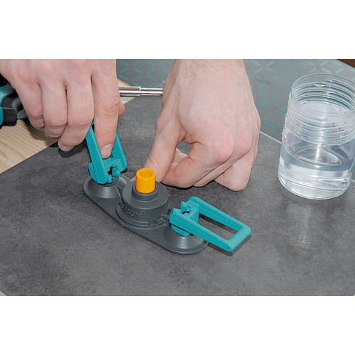Wolfcraft Bohrhilfe Bit-Holder aus Kunststoff in Mehrfarbig (Grau, Gelb, Grün) - Bild 2