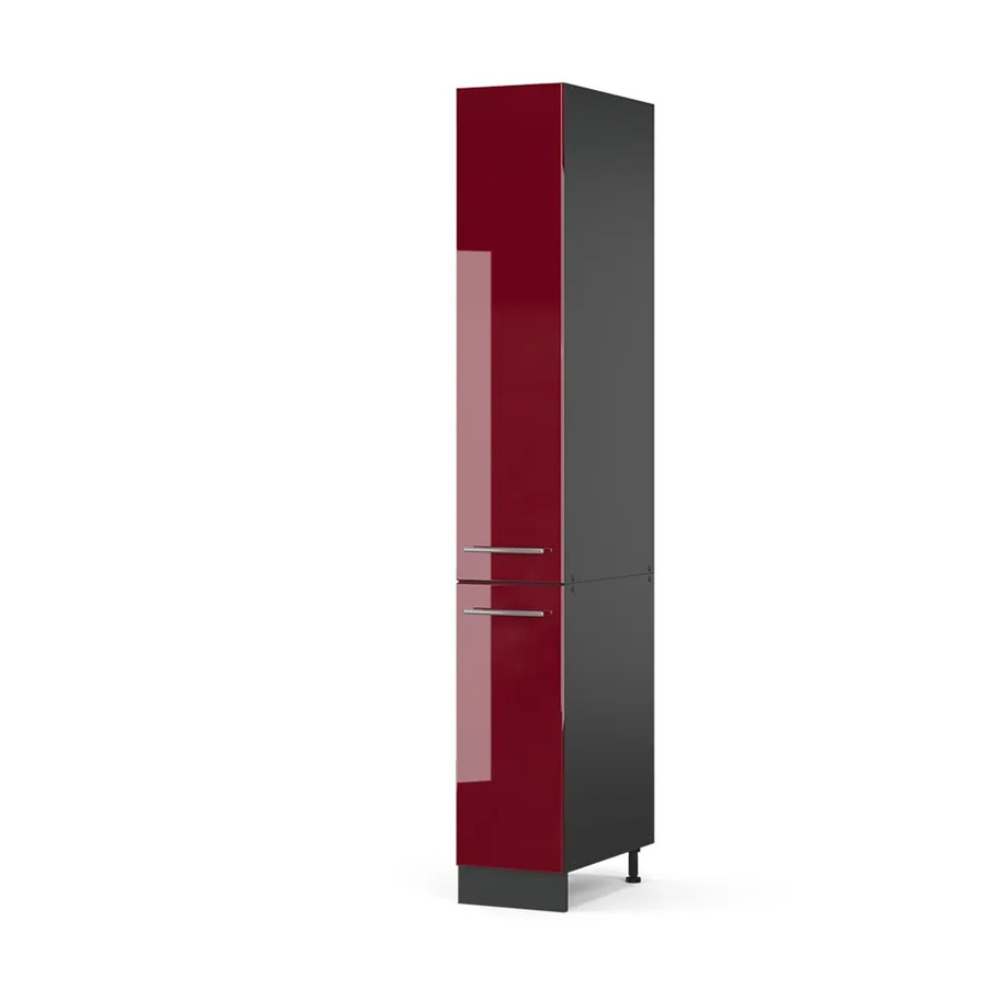 Vicco Apothekerhochschrank Fame-Line Küchenschrank in Bordeaux Hochglanz und Anthrazit mit Softclose-Scharnieren, Breite: 30 cm, Höhe: 206,8 cm, Tiefe: 48,94 cm - Bild 3