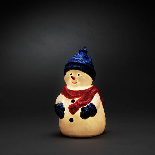 Konstsmide LED-Schneemann Dekofigur aus Kunststoff in Weiß mit 4 warmweißen Dioden - Bild 3