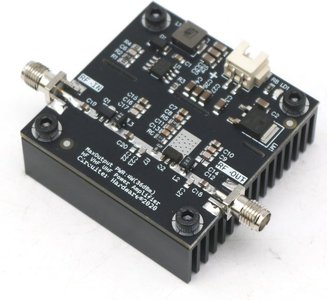 DYKBmetered Breitband-Leistungsverstärker RF-Signal-Power-Amp für VHF UHF FM 0,5MHz bis 800MHz in Schwarz - Bild 1