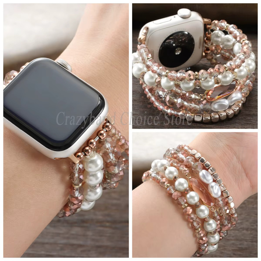 crazyband Uhrenarmband Perle, Roségold, Damen - Bild 2