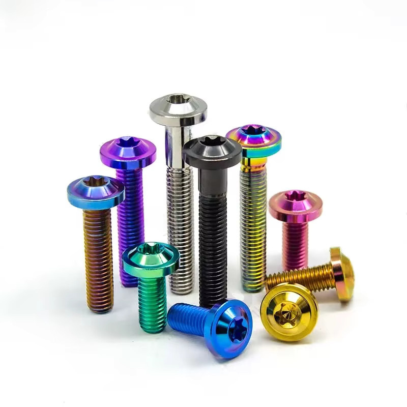 TITST Titan Schrauben Set mit Torx Knopfkopf in Mehrfarbig für Fahrrad und Motorrad, 10 Stück - Bild 1