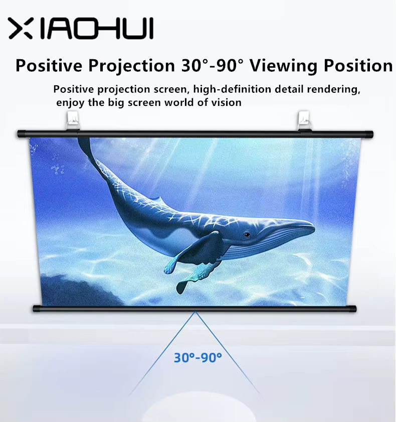 XIAOHUI Anti-Licht Projektionswand 84 Zoll mit 16:9 Format, nicht perforierter Wandtyp für den Haushalt - Bild 3
