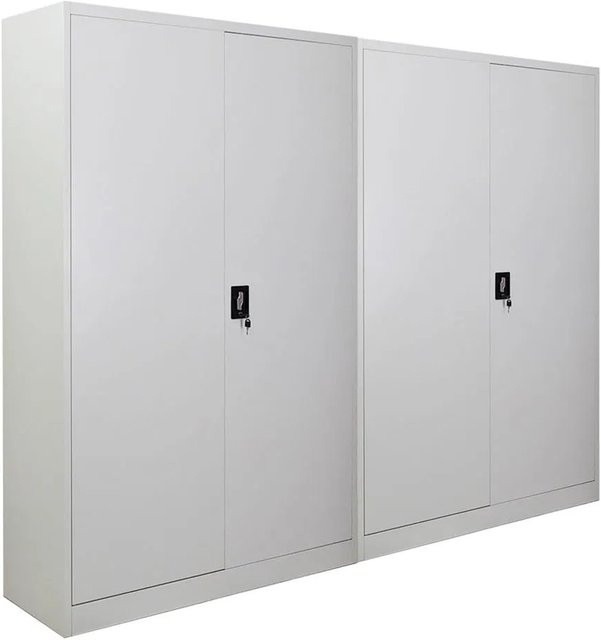 PROREGAL Aktenschrank ELEPHANT mit 2 Flügeltüren, abschließbar, Stahl pulverbeschichtet, Lichtgrau, H x B x T: 180 x 120 x 40 cm - Bild 1