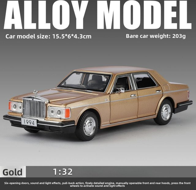 Linyi toy car 1994 Silber Dorn Legierung Auto Modell, 1:32, mit Licht und Sound, ab 14 Jahren - Bild 1