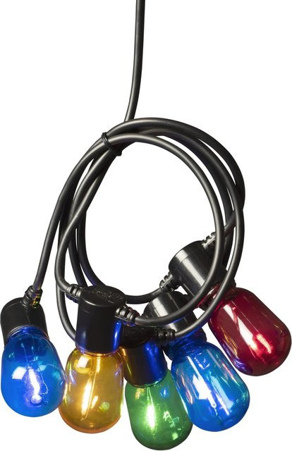 Konstsmide LED-Lichterkette für Outdoor und Party mit 20 bunten Birnen in Schwarz - Bild 1