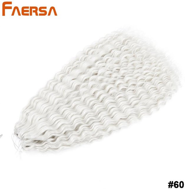 Faersa Hair Haarverlängerung Synthetische Häkelzöpfe, Ombre Blonde, 22 Inch, Unisex - Bild 1