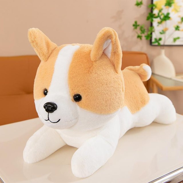 Corgi Plüschtier, Hundepuppe, Gelb, 90cm - Bild 1