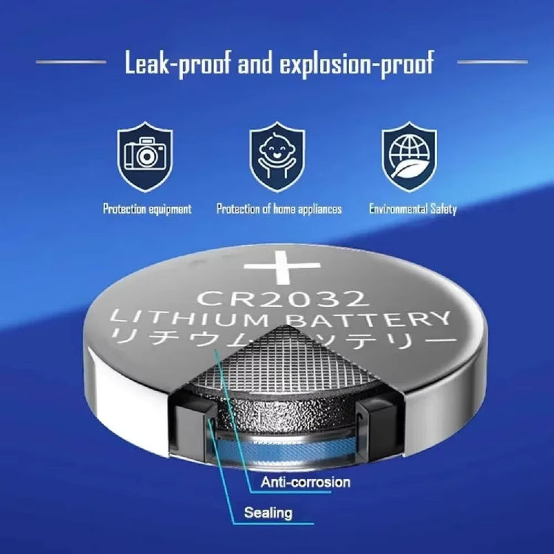 WHITECRANE CR2032 DL2032 Lithium-Knopfbatterien 3V in Silber für Autoschlüssel, Fernbedienungen und Uhren - Bild 5