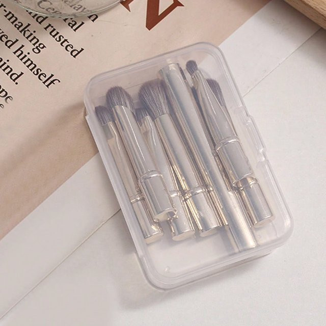 Mini Reise-Make-up-Pinsel-Set, 6 Stück, Gold, mit Aufbewahrungsetui - Bild 1