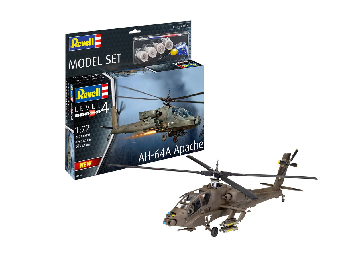 Revell AH-64A Apache, Modellset, 1:144, Kunststoff - Bild 2