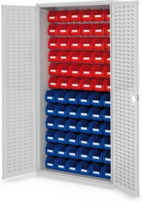 Kappes Schlitzplattenschrank RasterPlan Mod. 52 mit Schlitzplattentüren in Grau RAL 7035, abschließbar, B/T/H: 195,0 x 100,0 x 41,0 cm - Bild 1