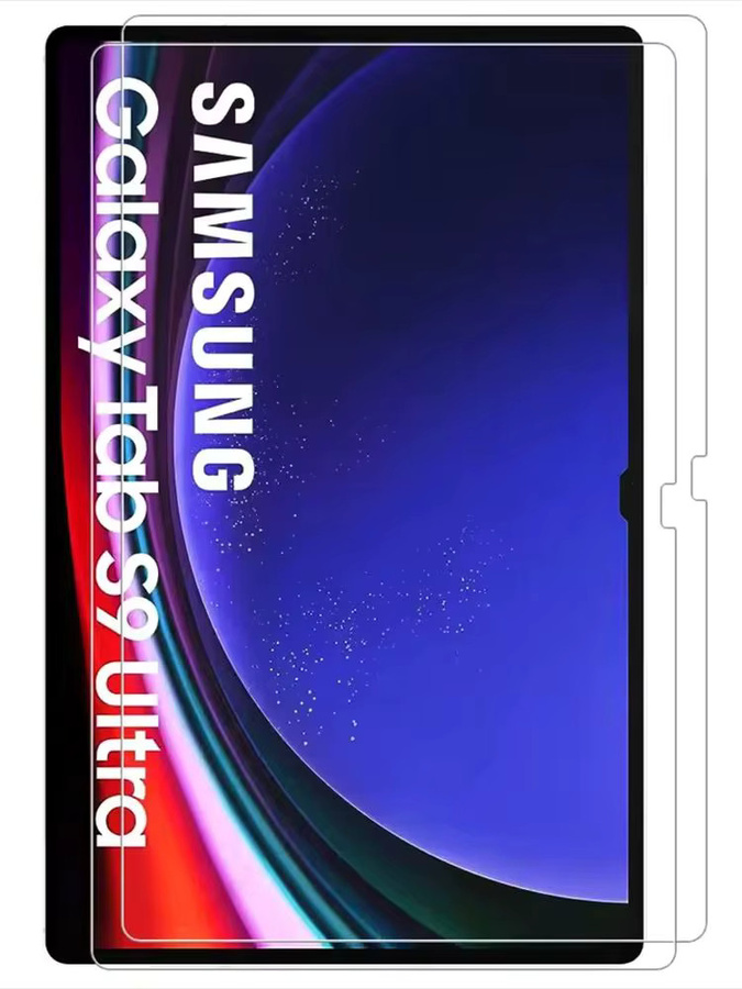2 Stück Samsung Galaxy Tab S9 Ultra 14,6 Zoll 2023 SM-X910 Displayschutzfolie aus gehärtetem Glas, transparent und kratzfest - Bild 5
