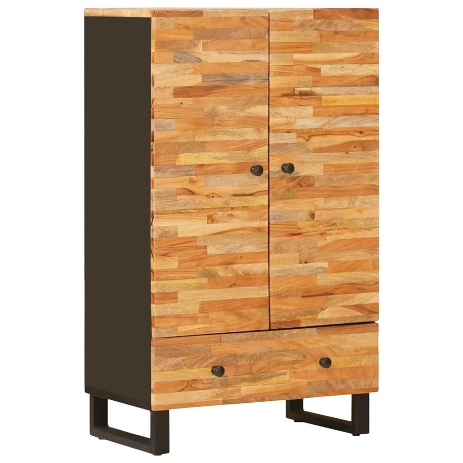 vidaXL Aufbewahrung Highboard aus Massivholz Mango in Braun, B/T/H: 60 x 33 x 100 cm - Bild 2