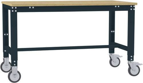 Manuflex AU7335.7016 Arbeitstisch UNIVERSAL Spezial mobil mit Multiplexplatte, Anthrazit, B/T/H: 125,0 x 80,0 x 75,2-97,2 cm - Bild 1