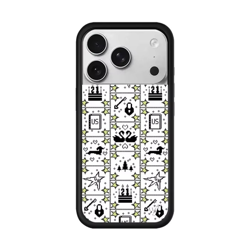 Wildflower INS Strawberry XCX Swan Crown Handyhülle für iPhone 17 16 15 14 13 12 Pro Max Plus in Red Peach Love Plaid - Bild 2