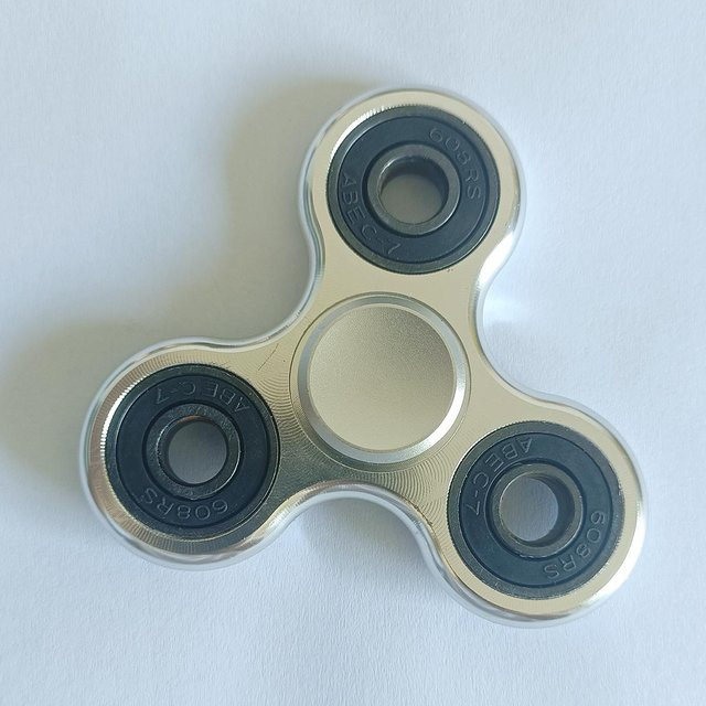 Fidget Spinner Metalllegierung R188, Handspinner, silber - Bild 1