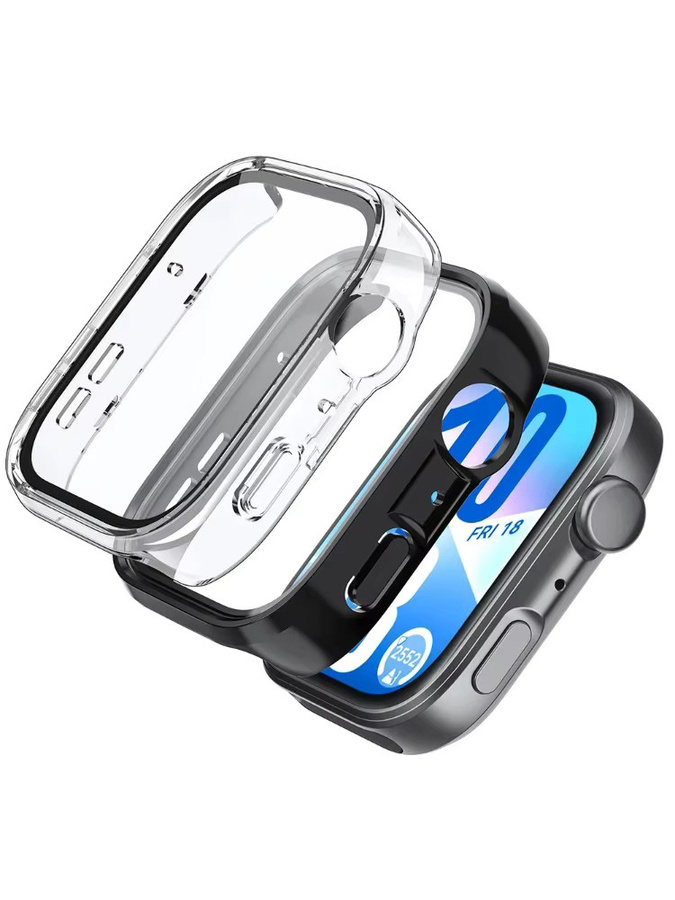 Huawei Zubehör Glas+Hülle für Huawei Watch Fit 4/4 Pro, Silber, Schwarz - Bild 7