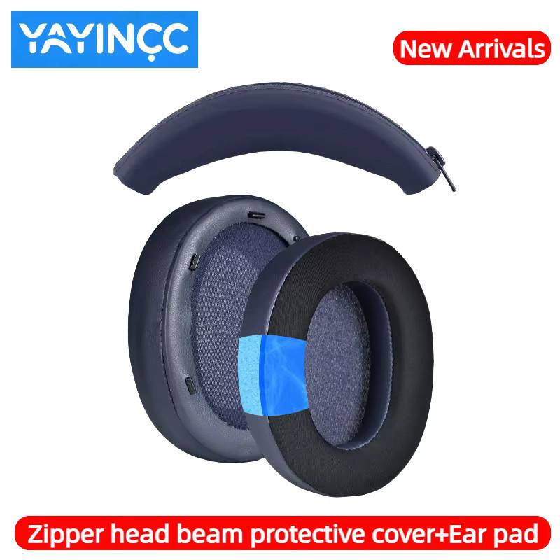 YAYINCC Ersatz-Ohrpolster aus weichem Schaumstoff mit Kunststoffschnalle für Sony WH-XB910N Over-Ear Headsets in Schwarz - Bild 2